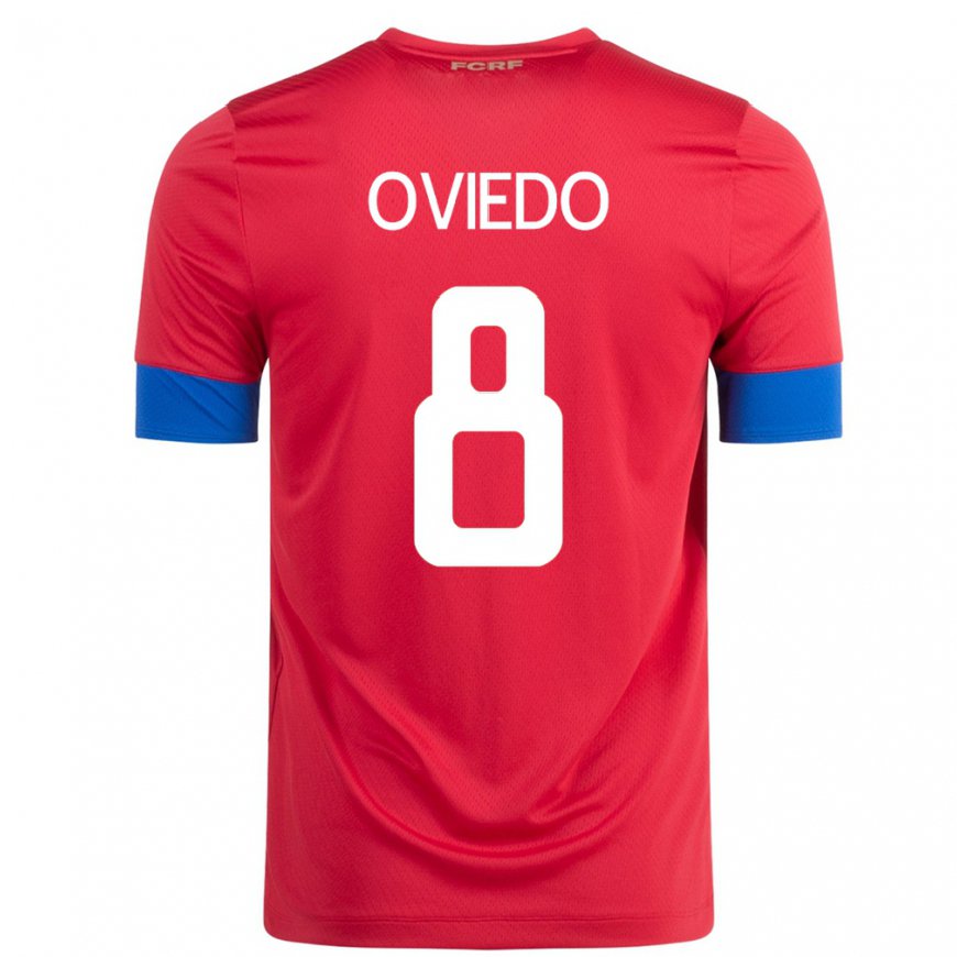 Kandiny Naisten Costa Rican Bryan Oviedo #8 Punainen Kotipaita 22-24 Lyhythihainen Paita T-paita