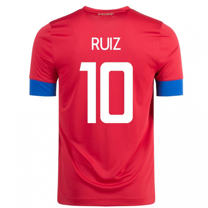 Kandiny Naisten Costa Rican Bryan Ruiz #10 Punainen Kotipaita 22-24 Lyhythihainen Paita T-paita