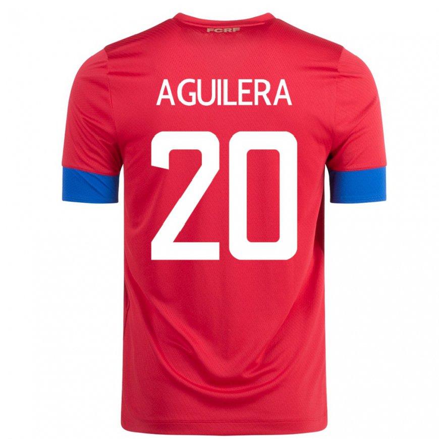 Kandiny Naisten Costa Rican Brandon Aguilera #20 Punainen Kotipaita 22-24 Lyhythihainen Paita T-paita