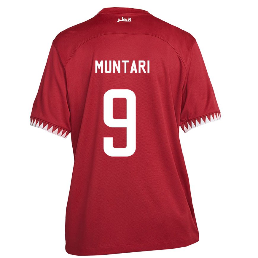 Kandiny Naisten Qatarin Mohammed Muntari #9 Kastanjanruskea Kotipaita 22-24 Lyhythihainen Paita T-paita