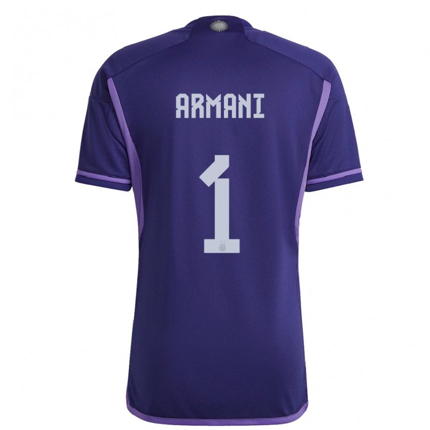 Kandiny Naisten Argentiinan Franco Armani #1 Violetti Vieraspaita 22-24 Lyhythihainen Paita T-paita