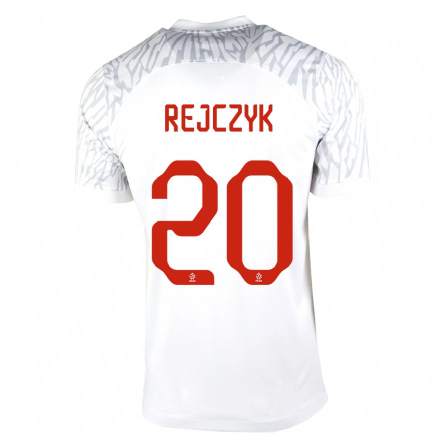 Kandiny Lapset Puolan Filip Rejczyk #20 Valkoinen Kotipaita 22-24 Lyhythihainen Paita T-paita