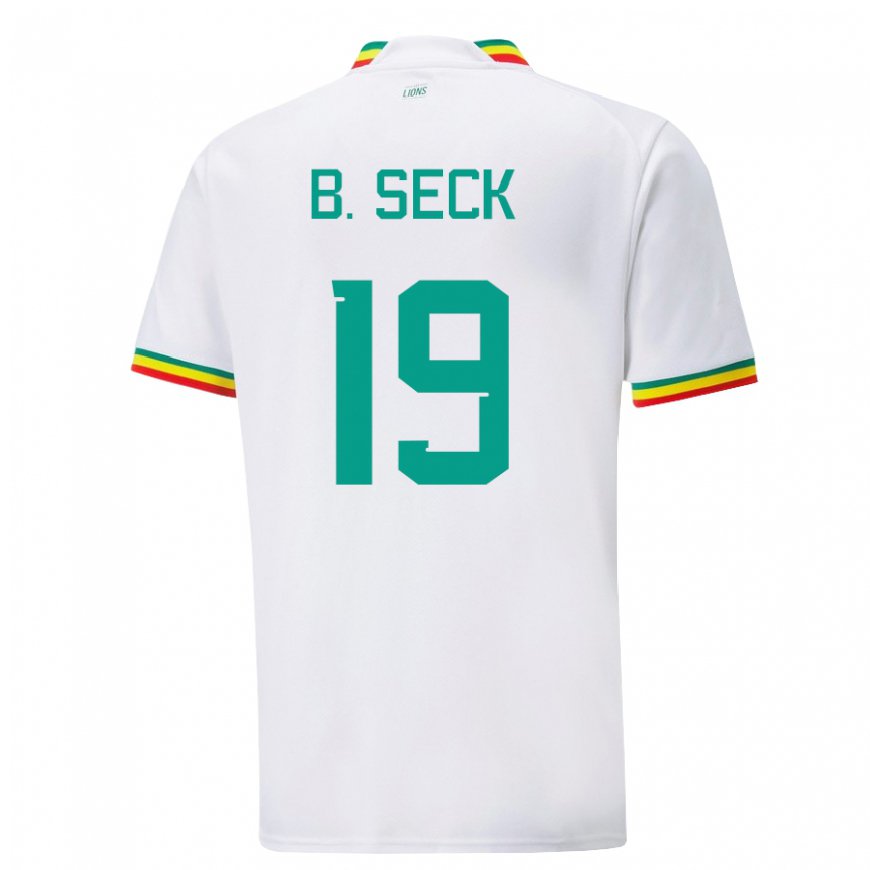 Kandiny Lapset Senegalin Bineta Korkel Seck #19 Valkoinen Kotipaita 22-24 Lyhythihainen Paita T-paita