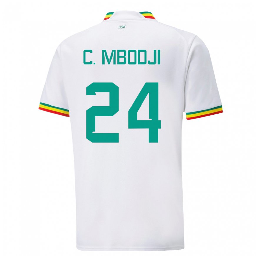 Kandiny Lapset Senegalin Coumba Sylla Mbodji #24 Valkoinen Kotipaita 22-24 Lyhythihainen Paita T-paita