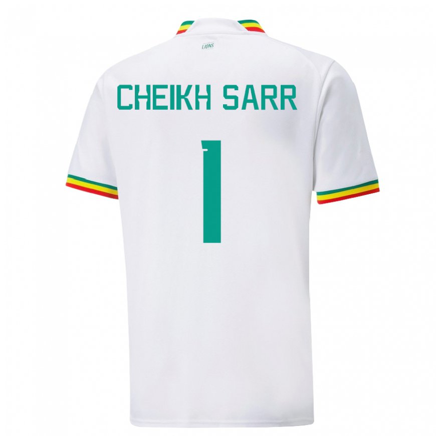 Kandiny Lapset Senegalin Cheikh Sarr #1 Valkoinen Kotipaita 22-24 Lyhythihainen Paita T-paita