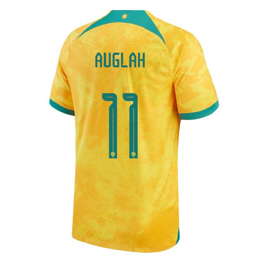 Kandiny Lapset Australian Ali Auglah #11 Kultainen Kotipaita 22-24 Lyhythihainen Paita T-paita