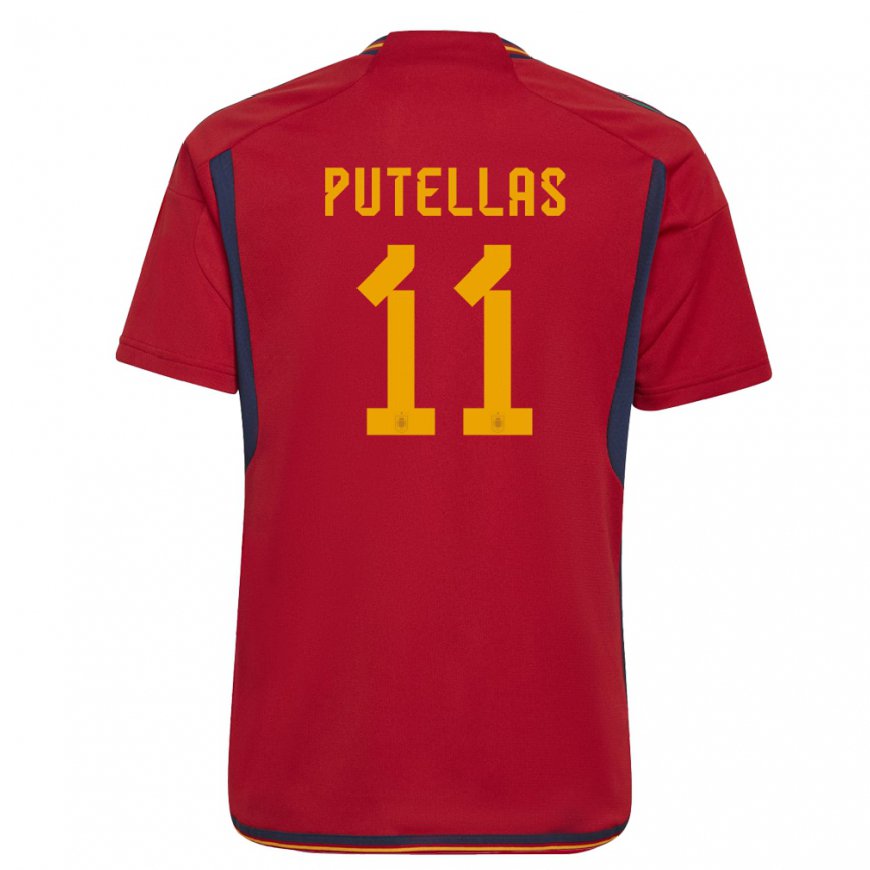 Kandiny Lapset Espanjan Alexia Putellas #11 Punainen Kotipaita 22-24 Lyhythihainen Paita T-paita