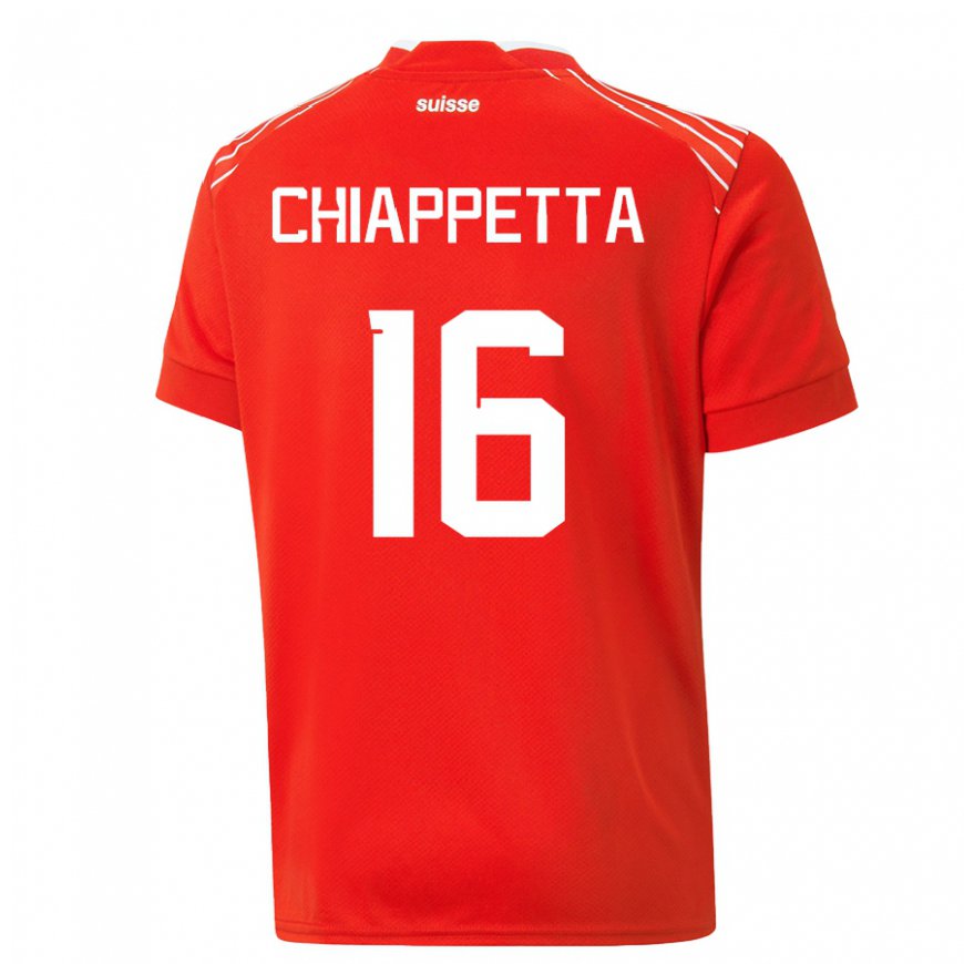 Kandiny Lapset Sveitsin Carmine Chiappetta #16 Punainen Kotipaita 22-24 Lyhythihainen Paita T-paita