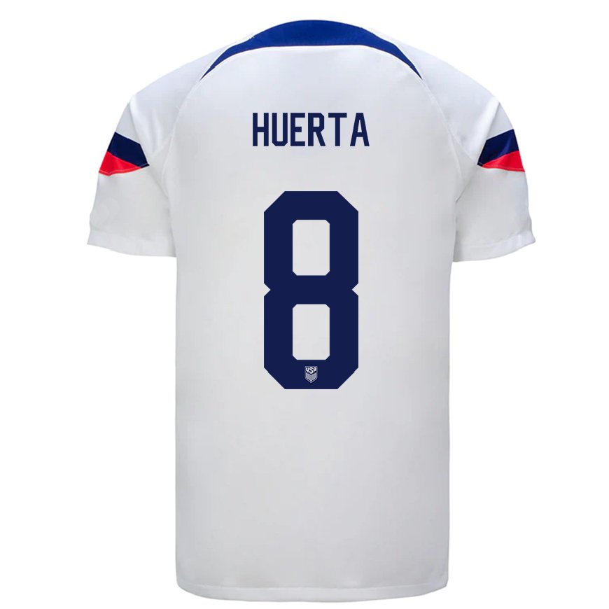 Kandiny Lapset Yhdysvaltain Sofia Huerta #8 Valkoinen Kotipaita 22-24 Lyhythihainen Paita T-paita