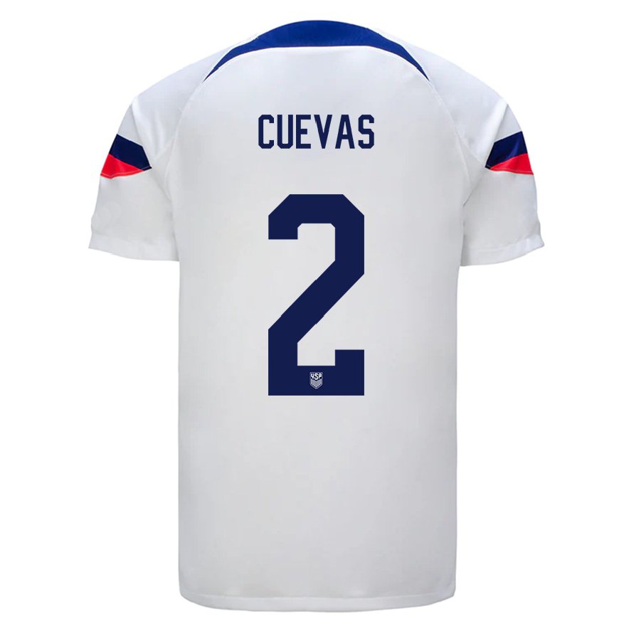 Kandiny Lapset Yhdysvaltain Mauricio Cuevas #2 Valkoinen Kotipaita 22-24 Lyhythihainen Paita T-paita