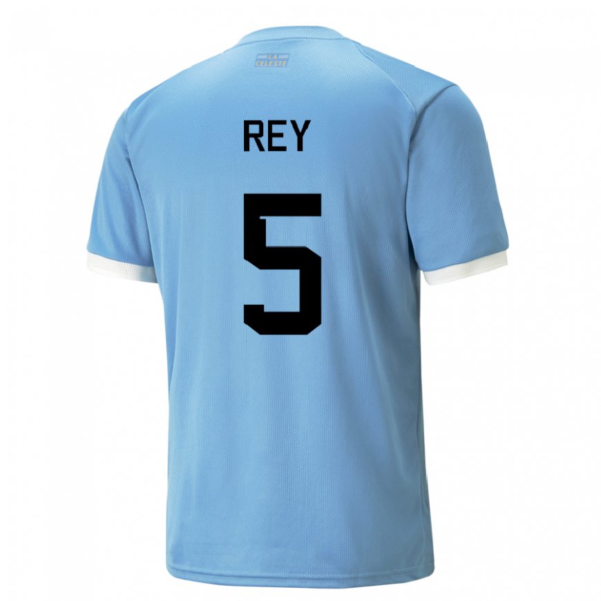 Kandiny Lapset Uruguayn Rodrigo Rey #5 Sininen Kotipaita 22-24 Lyhythihainen Paita T-paita