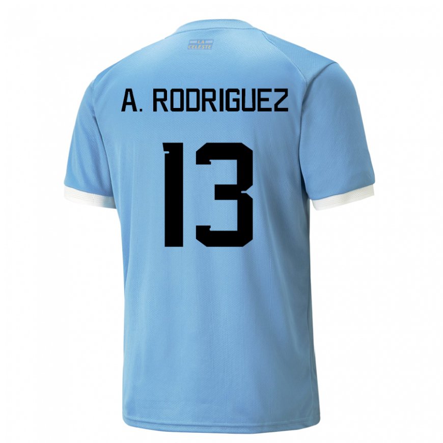 Kandiny Lapset Uruguayn Agustin Rodriguez #13 Sininen Kotipaita 22-24 Lyhythihainen Paita T-paita