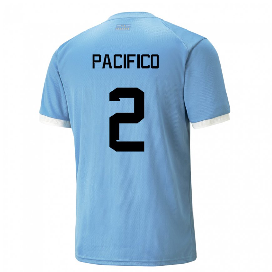 Kandiny Lapset Uruguayn Patricio Pacifico #2 Sininen Kotipaita 22-24 Lyhythihainen Paita T-paita