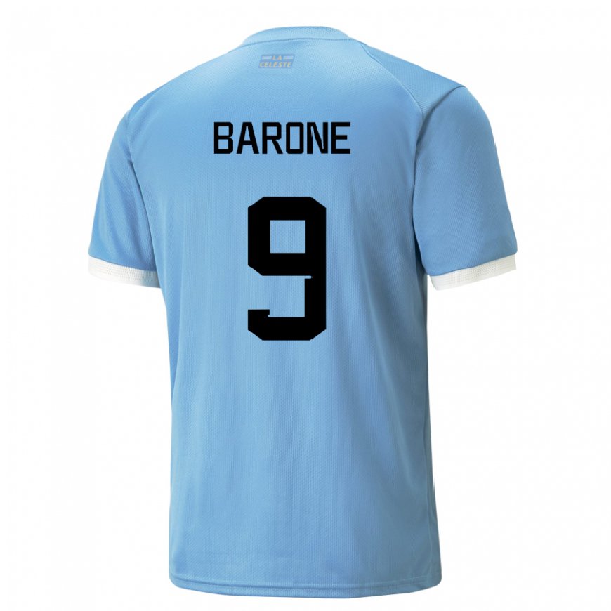 Kandiny Lapset Uruguayn Faustino Barone #9 Sininen Kotipaita 22-24 Lyhythihainen Paita T-paita
