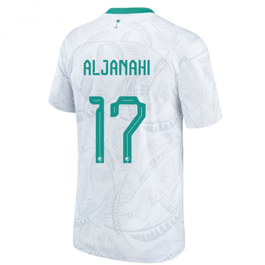 Kandiny Lapset Saudi-arabian Nawaf Aljanahi #17 Valkoinen Kotipaita 22-24 Lyhythihainen Paita T-paita