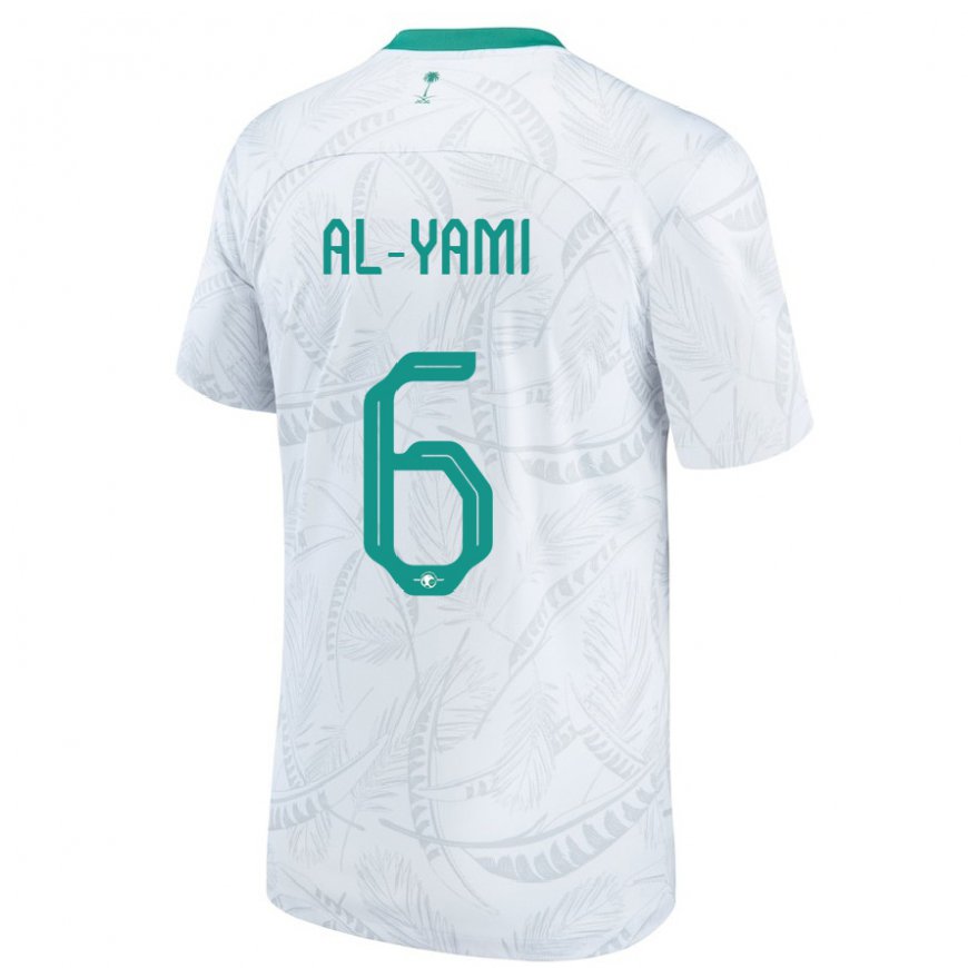 Kandiny Lapset Saudi-arabian Mohammed Al Yami #6 Valkoinen Kotipaita 22-24 Lyhythihainen Paita T-paita
