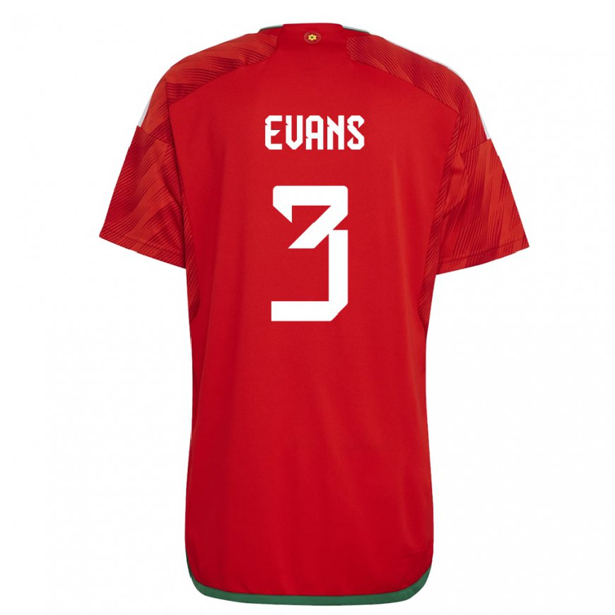 Kandiny Lapset Walesin Gemma Evans #3 Punainen Kotipaita 22-24 Lyhythihainen Paita T-paita