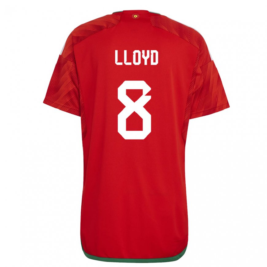 Kandiny Lapset Walesin Ben Lloyd #8 Punainen Kotipaita 22-24 Lyhythihainen Paita T-paita