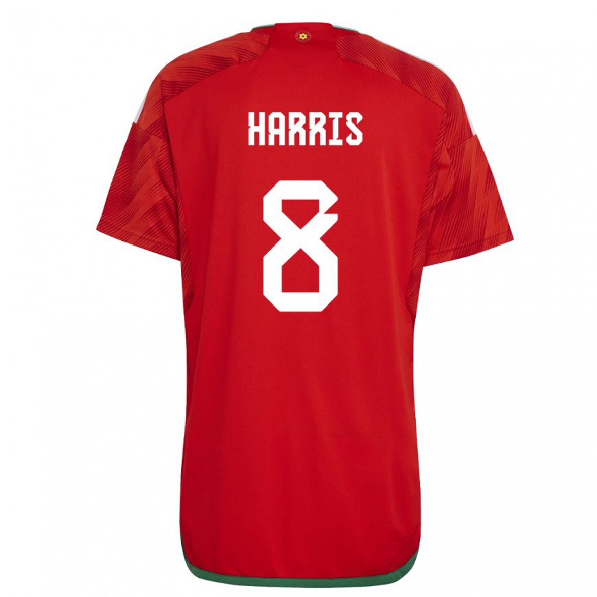 Kandiny Lapset Walesin Luke Harris #8 Punainen Kotipaita 22-24 Lyhythihainen Paita T-paita