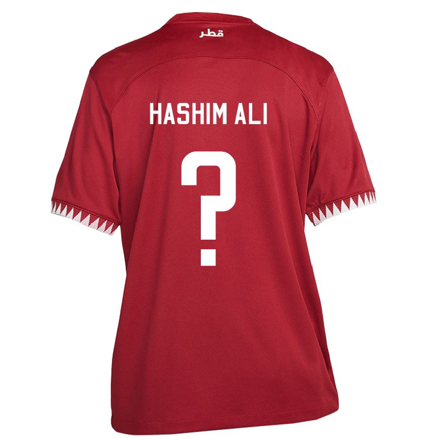 Kandiny Lapset Qatarin Hashim Ali #0 Kastanjanruskea Kotipaita 22-24 Lyhythihainen Paita T-paita
