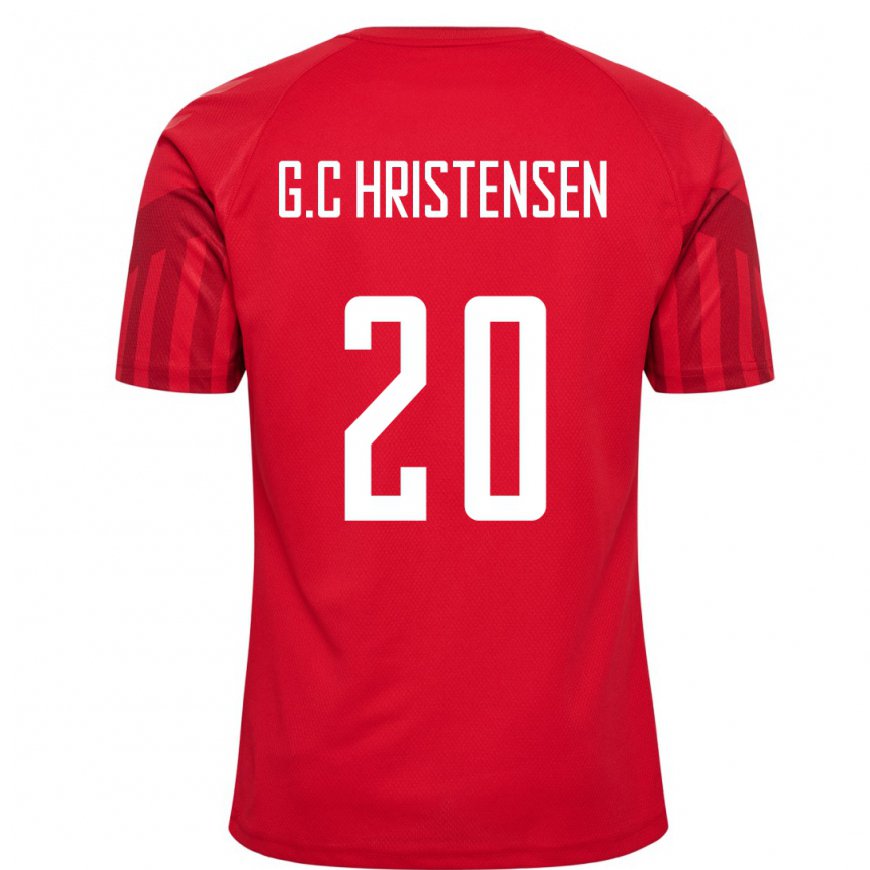 Kandiny Lapset Tanskan Gustav Christensen #20 Punainen Kotipaita 22-24 Lyhythihainen Paita T-paita