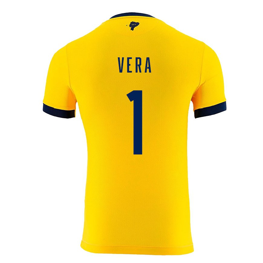 Kandiny Lapset Ecuadorin Andrea Vera #1 Keltainen Kotipaita 22-24 Lyhythihainen Paita T-paita