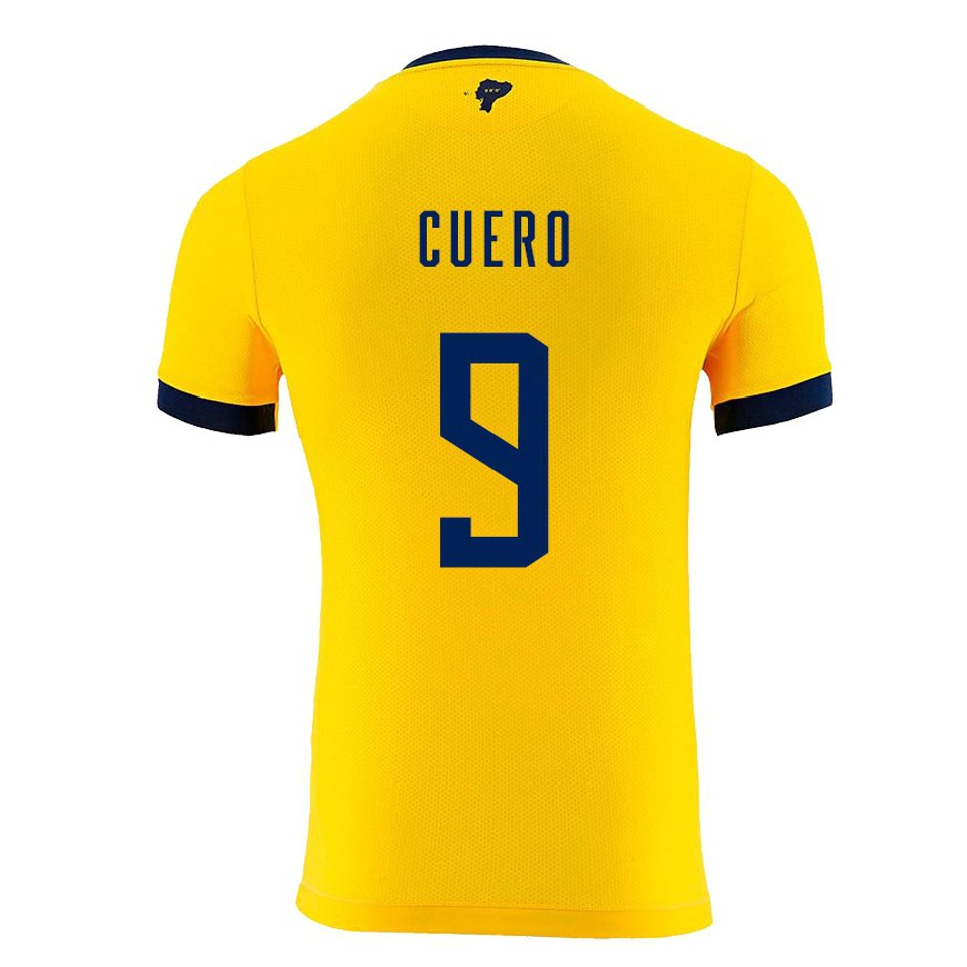 Kandiny Lapset Ecuadorin Justin Cuero #9 Keltainen Kotipaita 22-24 Lyhythihainen Paita T-paita