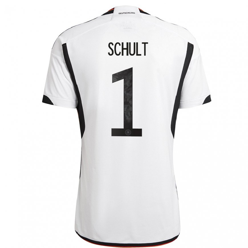 Kandiny Lapset Saksan Almuth Schult #1 Valkoinen Musta Kotipaita 22-24 Lyhythihainen Paita T-paita
