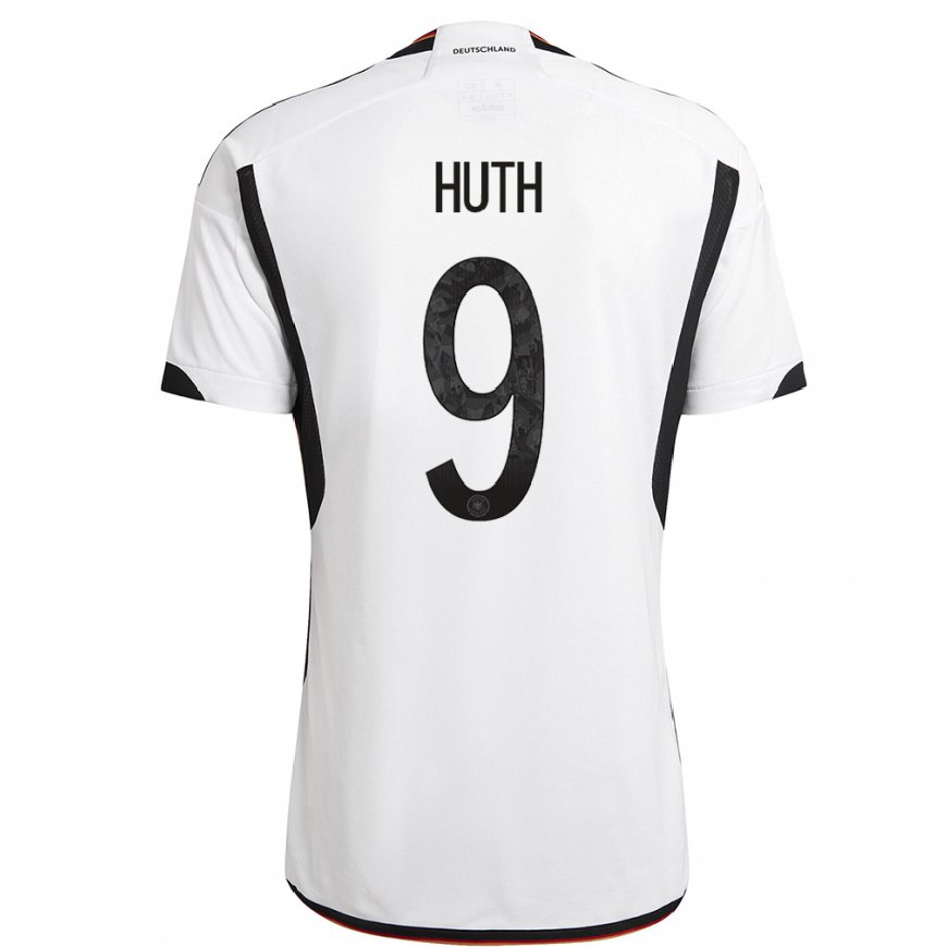 Kandiny Lapset Saksan Svenja Huth #9 Valkoinen Musta Kotipaita 22-24 Lyhythihainen Paita T-paita
