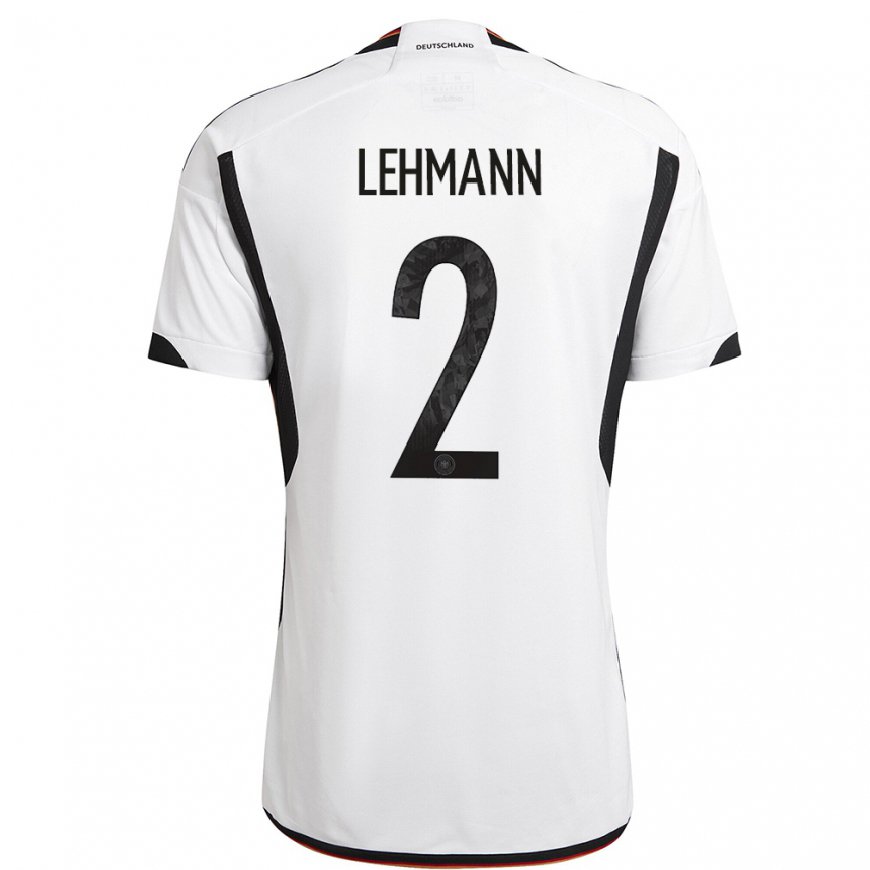 Kandiny Lapset Saksan Paul Lehmann #2 Valkoinen Musta Kotipaita 22-24 Lyhythihainen Paita T-paita