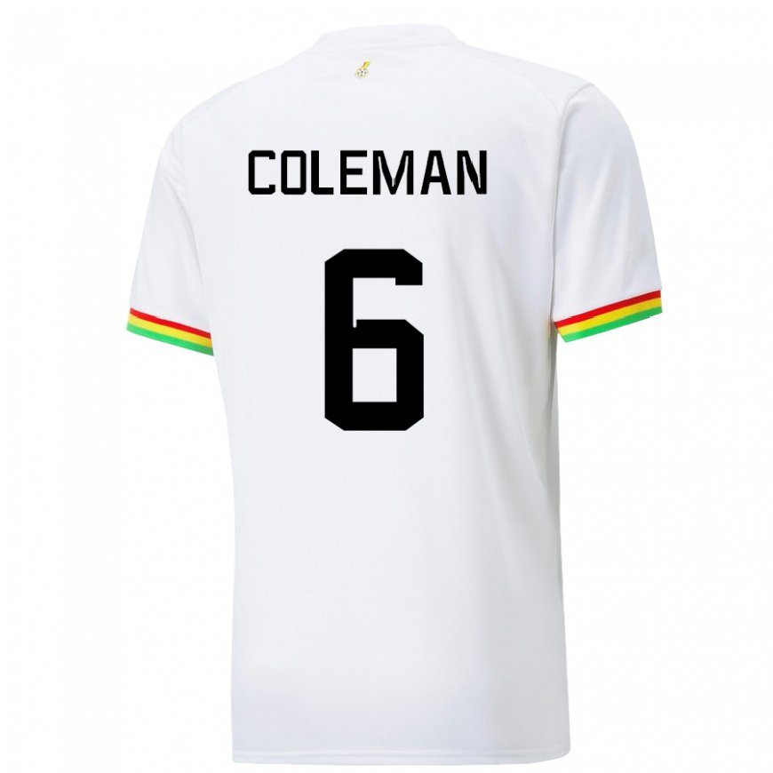 Kandiny Lapset Ghanan Ellen Coleman #6 Valkoinen Kotipaita 22-24 Lyhythihainen Paita T-paita