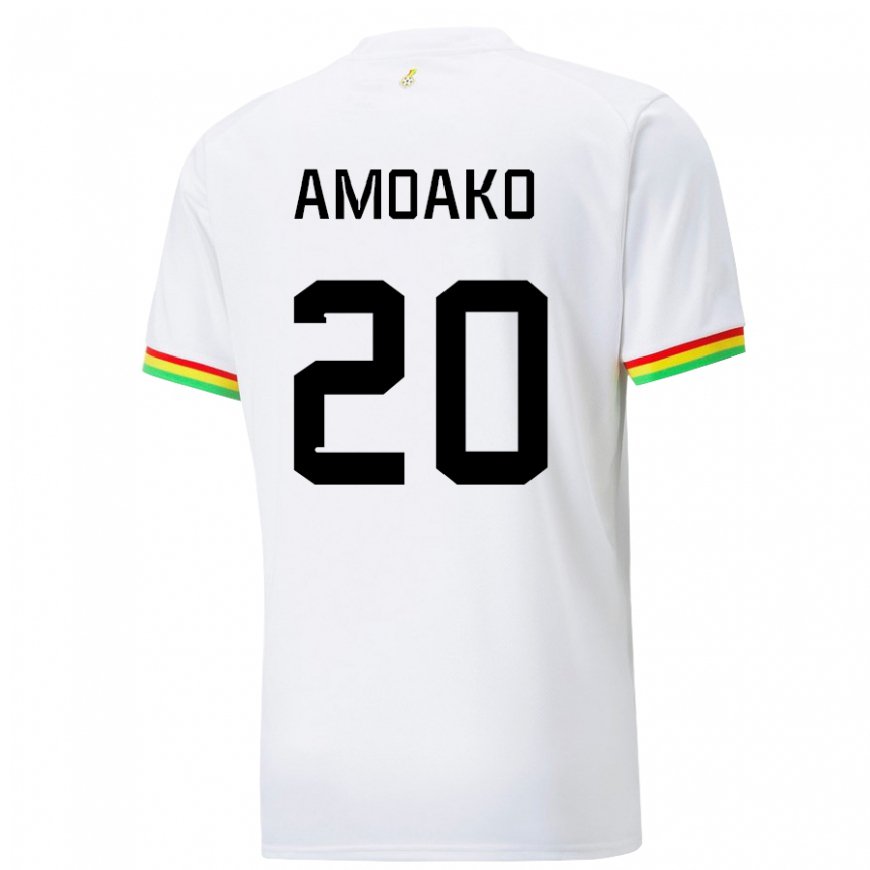 Kandiny Lapset Ghanan Linda Amoako #20 Valkoinen Kotipaita 22-24 Lyhythihainen Paita T-paita