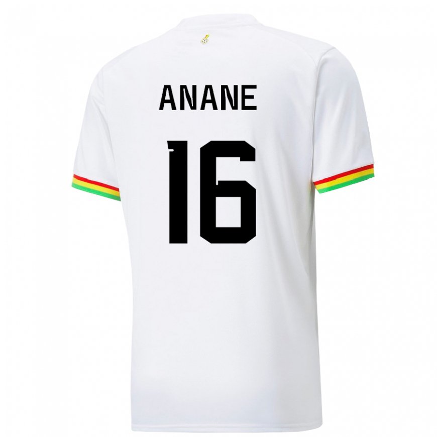 Kandiny Lapset Ghanan Vincent Anane #16 Valkoinen Kotipaita 22-24 Lyhythihainen Paita T-paita