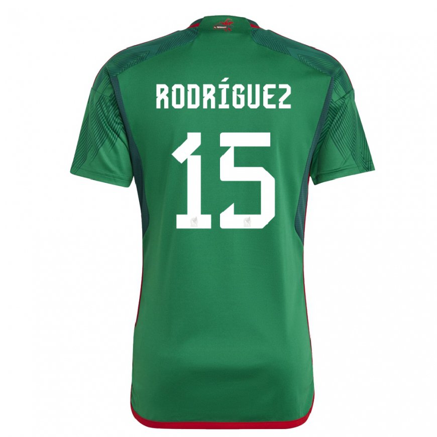 Kandiny Lapset Meksikon Jorge Rodriguez #15 Vihreä Kotipaita 22-24 Lyhythihainen Paita T-paita