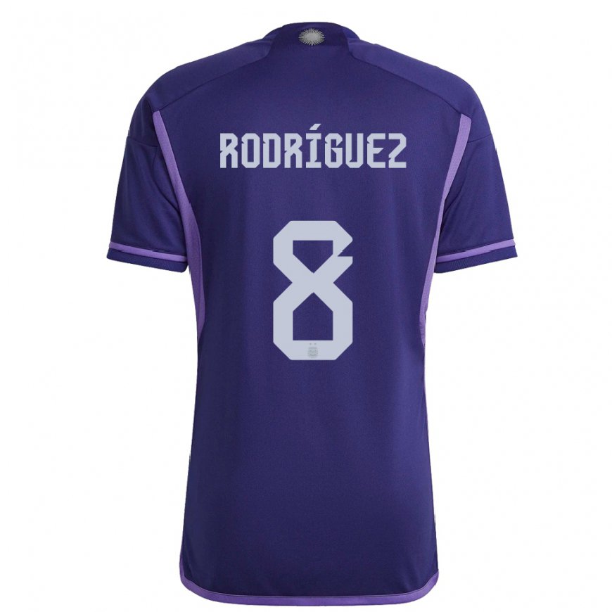 Kandiny Lapset Argentiinan Agustin Rodriguez #8 Violetti Vieraspaita 22-24 Lyhythihainen Paita T-paita