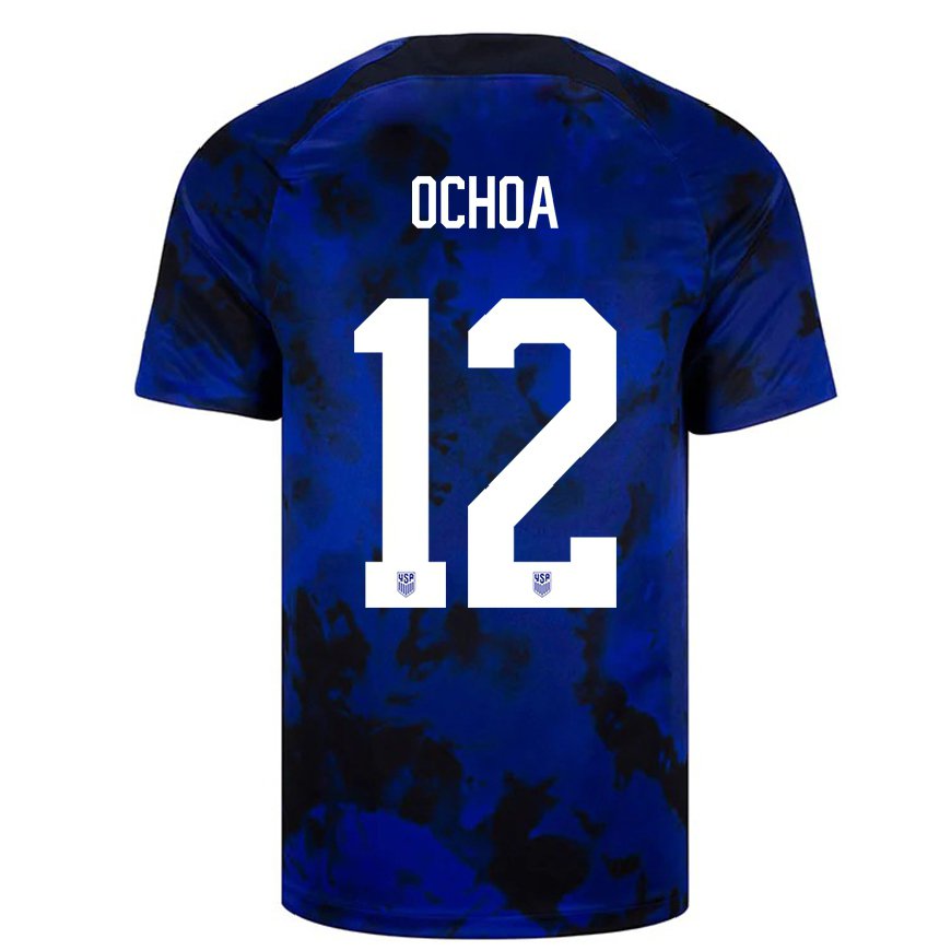 Kandiny Lapset Yhdysvaltain Emmanuel Ochoa #12 Kuninkaallisen Sininen Vieraspaita 22-24 Lyhythihainen Paita T-paita