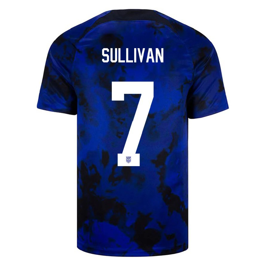 Kandiny Lapset Yhdysvaltain Quinn Sullivan #7 Kuninkaallisen Sininen Vieraspaita 22-24 Lyhythihainen Paita T-paita