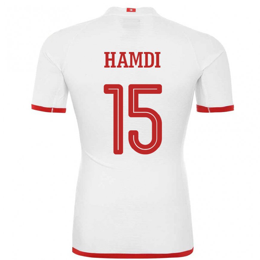 Kandiny Lapset Tunisian Hanna Hamdi #15 Valkoinen Vieraspaita 22-24 Lyhythihainen Paita T-paita