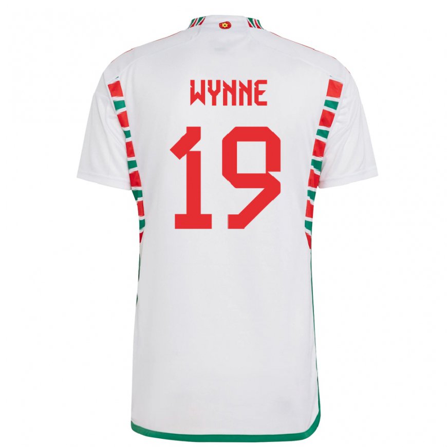 Kandiny Lapset Walesin Megan Wynne #19 Valkoinen Vieraspaita 22-24 Lyhythihainen Paita T-paita