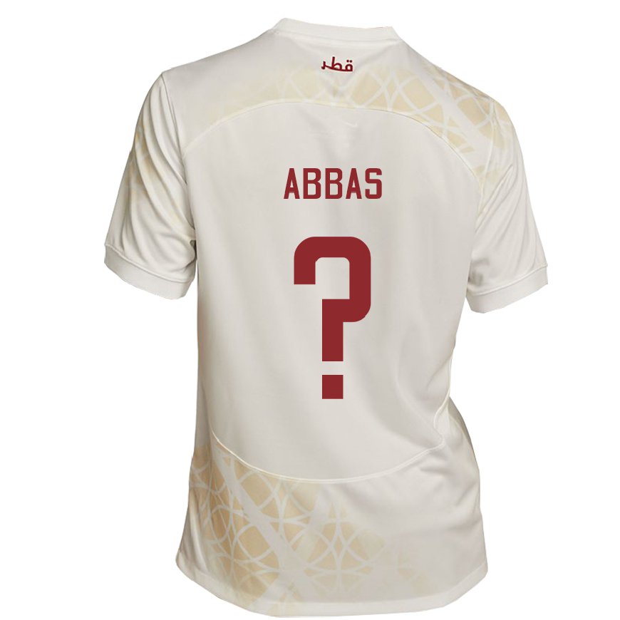 Kandiny Lapset Qatarin Nasser Abbas #0 Kultainen Beige Vieraspaita 22-24 Lyhythihainen Paita T-paita