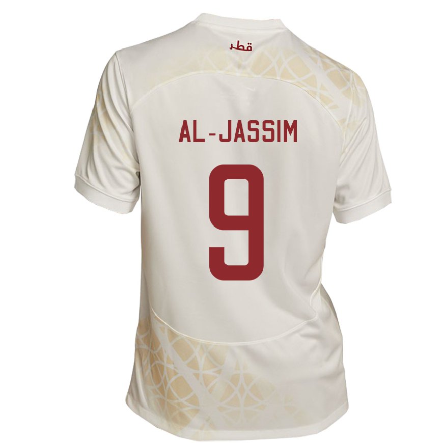 Kandiny Lapset Qatarin Kholoud Al Jassim #9 Kultainen Beige Vieraspaita 22-24 Lyhythihainen Paita T-paita