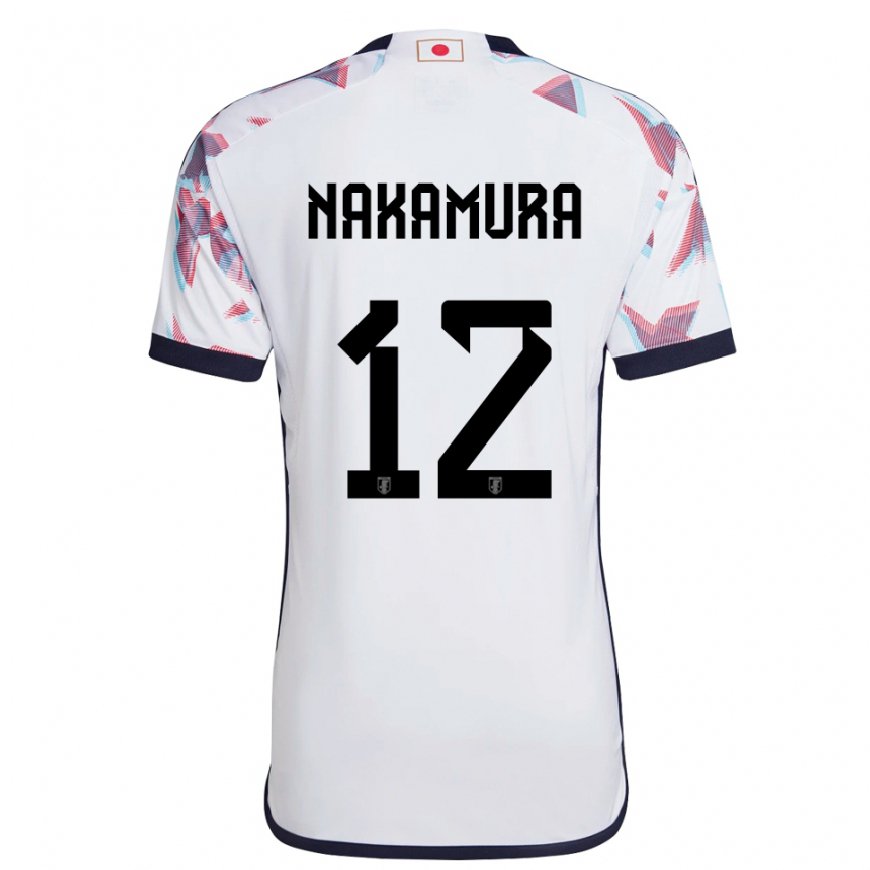 Kandiny Lapset Japanin Keisuke Nakamura #12 Valkoinen Vieraspaita 22-24 Lyhythihainen Paita T-paita