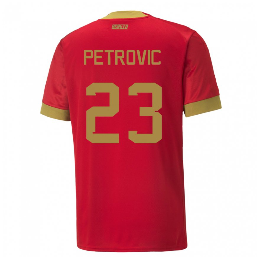Kandiny Miesten Serbian Jovana Petrovic #23 Punainen Kotipaita 22-24 Lyhythihainen Paita T-paita