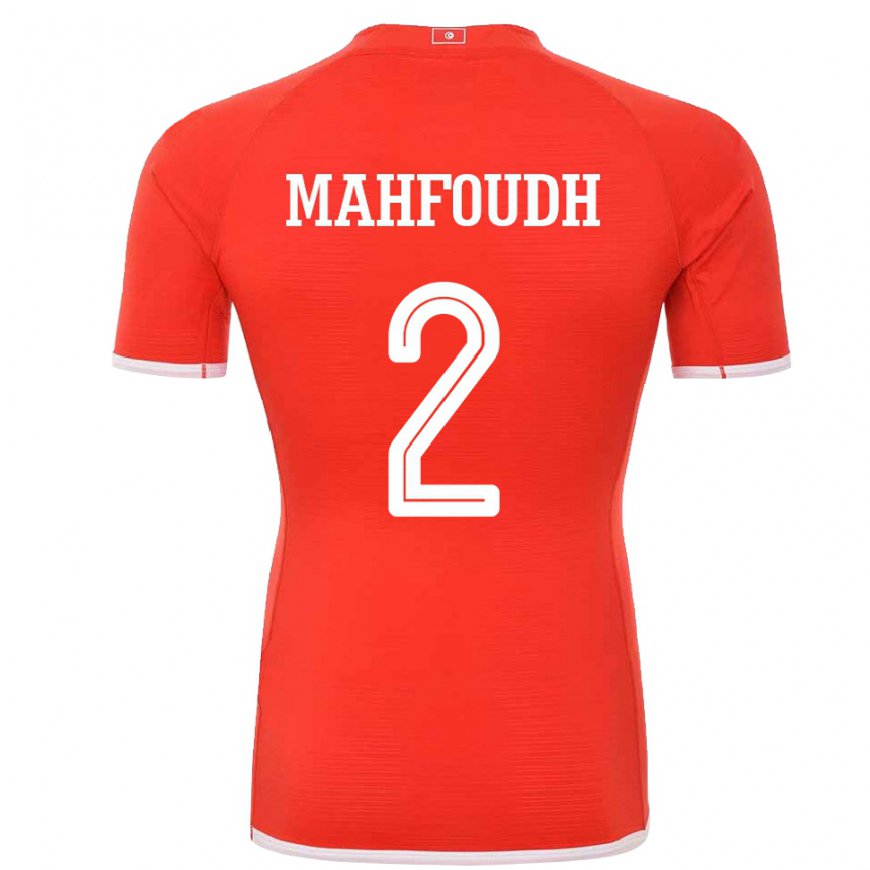 Kandiny Miesten Tunisian Dhikra Mahfoudh #2 Punainen Kotipaita 22-24 Lyhythihainen Paita T-paita