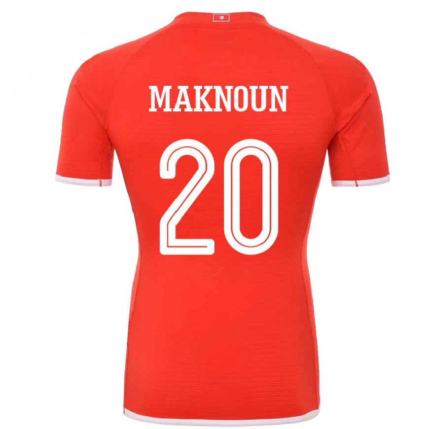 Kandiny Miesten Tunisian Leila Maknoun #20 Punainen Kotipaita 22-24 Lyhythihainen Paita T-paita