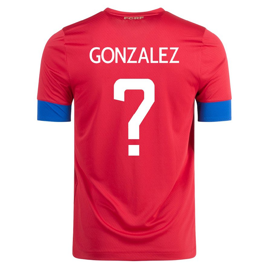 Kandiny Miesten Costa Rican Ariel Gonzalez #0 Punainen Kotipaita 22-24 Lyhythihainen Paita T-paita
