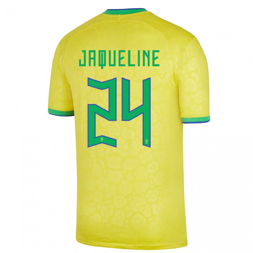Kandiny Miesten Brasilian Jaqueline #24 Keltainen Kotipaita 22-24 Lyhythihainen Paita T-paita