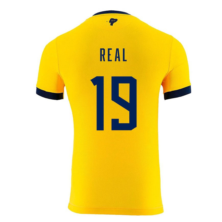 Kandiny Miesten Ecuadorin Kerlly Real #19 Keltainen Kotipaita 22-24 Lyhythihainen Paita T-paita