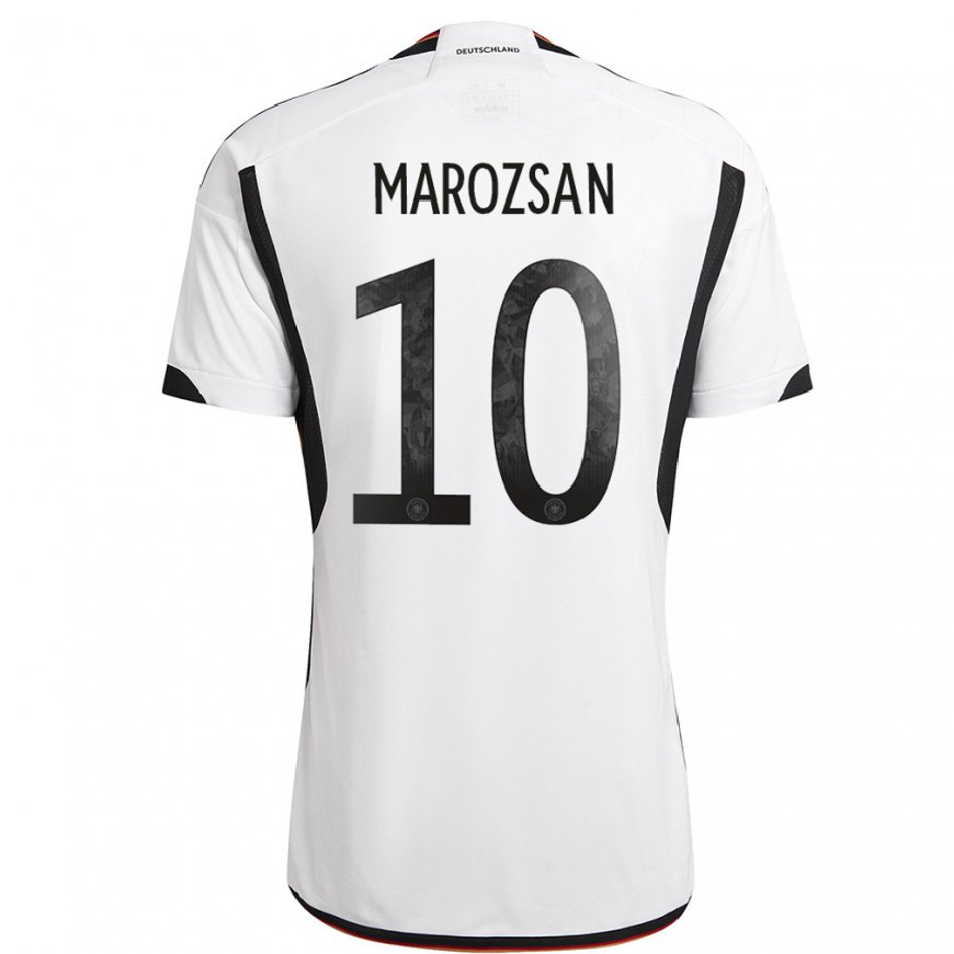 Kandiny Miesten Saksan Dzsenifer Marozsan #10 Valkoinen Musta Kotipaita 22-24 Lyhythihainen Paita T-paita