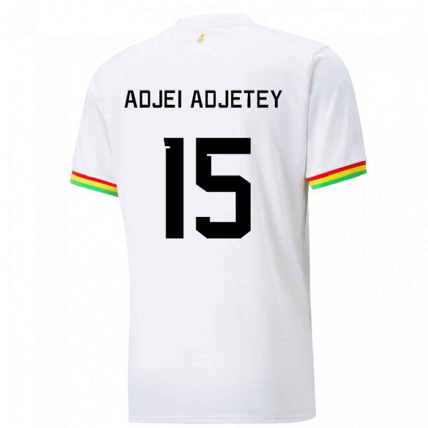 Kandiny Miesten Ghanan Jonas Adjei Adjetey #15 Valkoinen Kotipaita 22-24 Lyhythihainen Paita T-paita